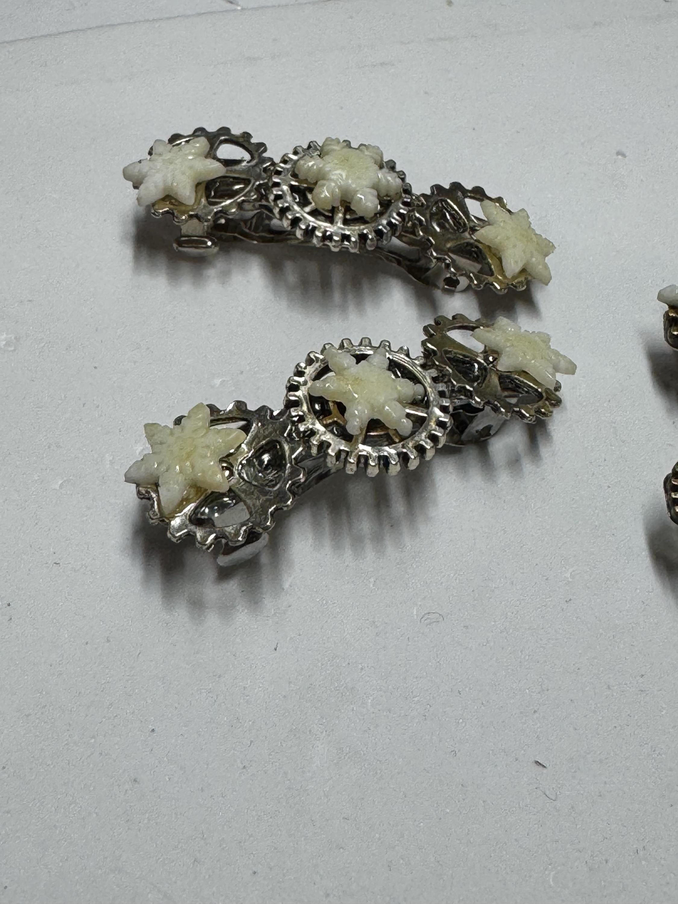 Snowflake Steampunk Metal Barrette sets