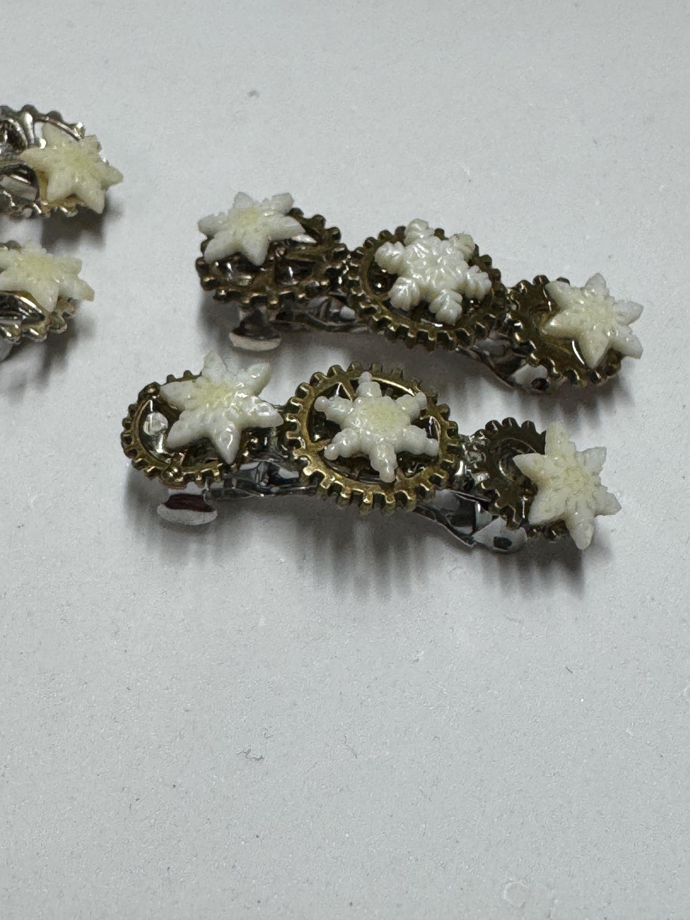Snowflake Steampunk Metal Barrette sets