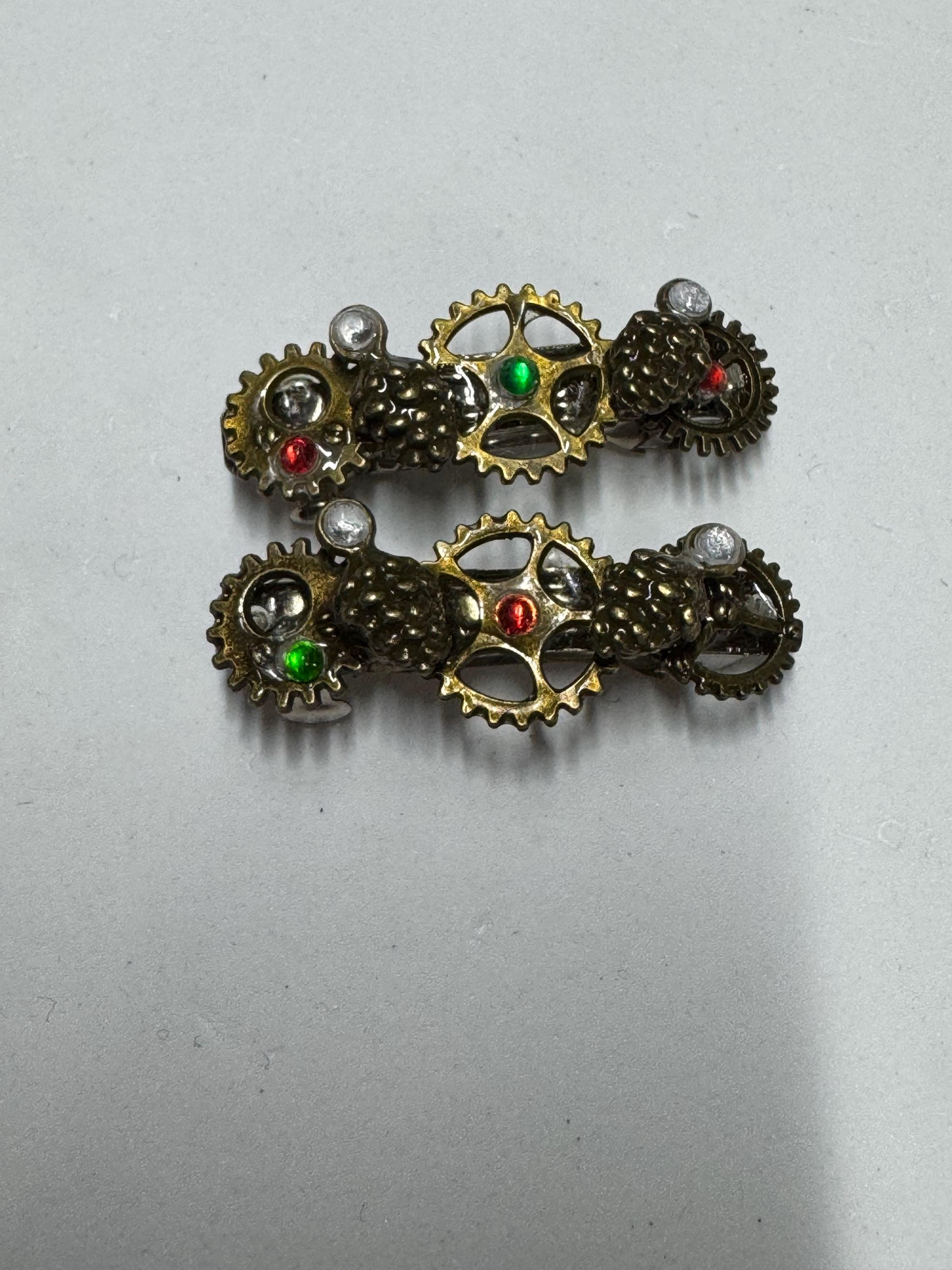 Pinecone Metal Steampunk hair Barrette sets