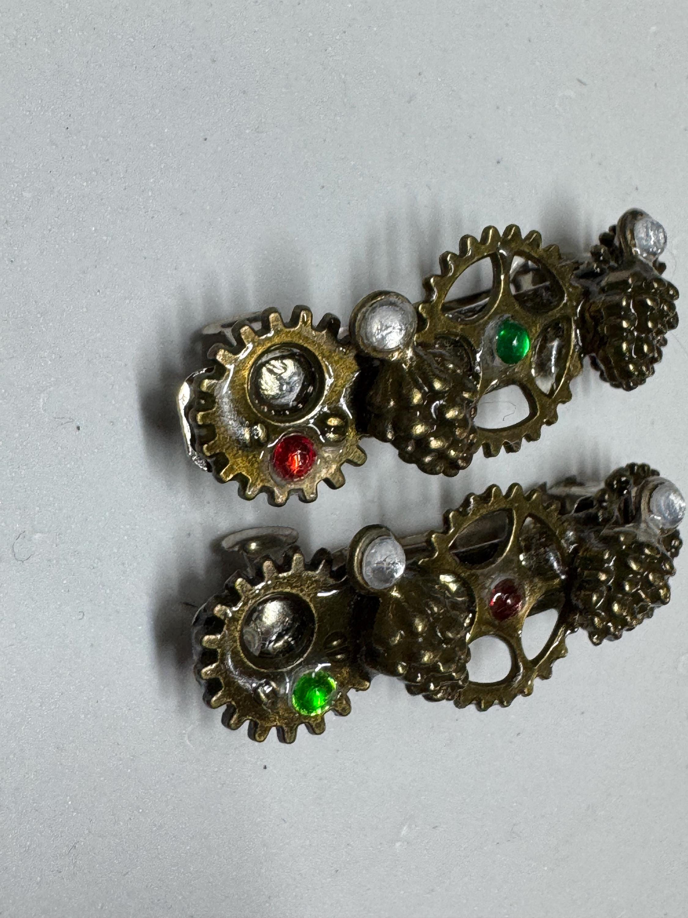 Pinecone Metal Steampunk hair Barrette sets