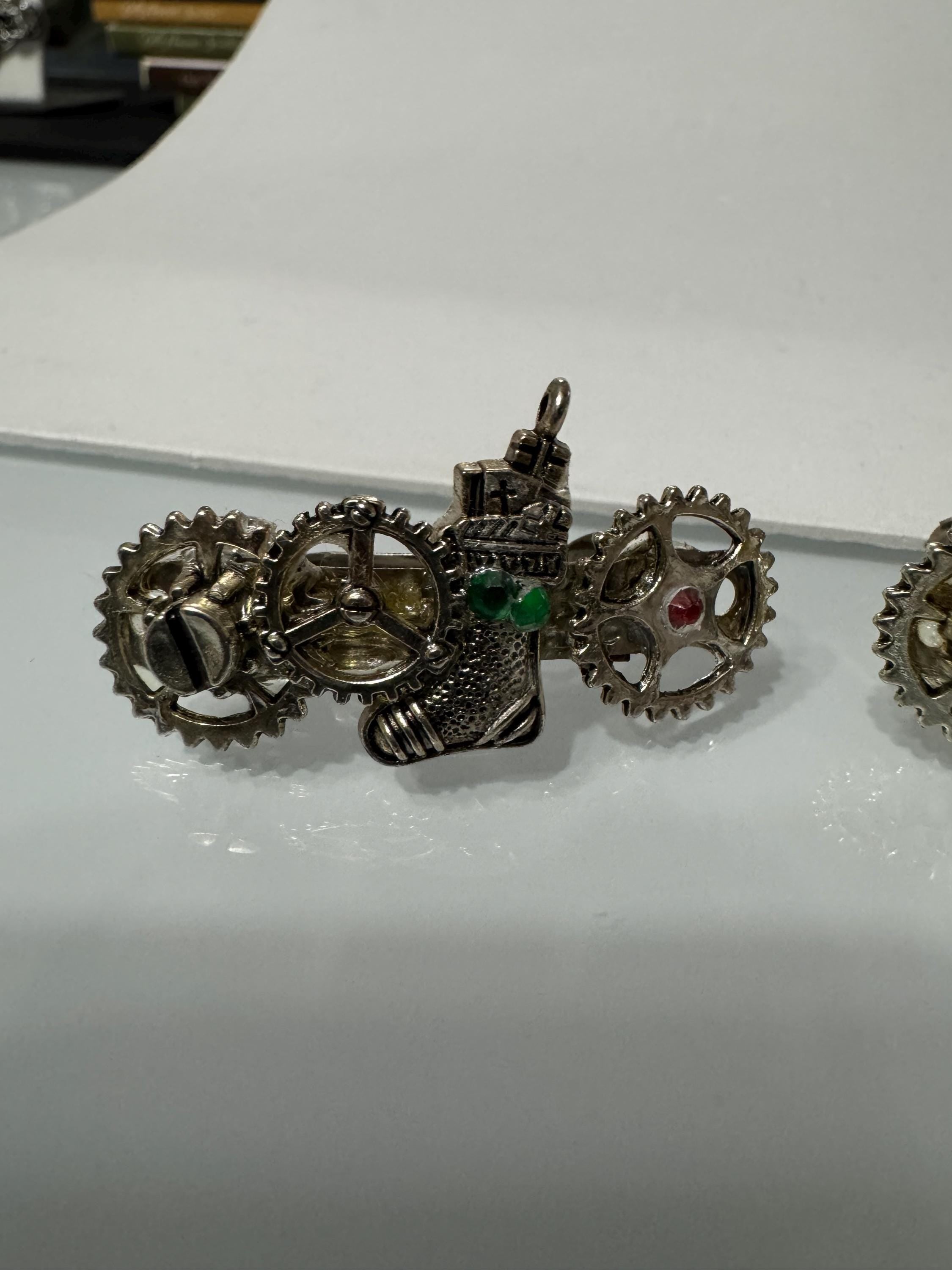 Christmas Stocking Steampunk Metal Barrette Sets