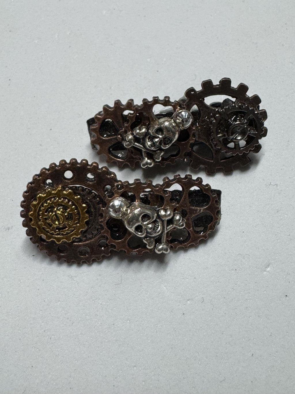 Tiny Metal Hair Clip Sets, Clover, Skulls and Snowflakes