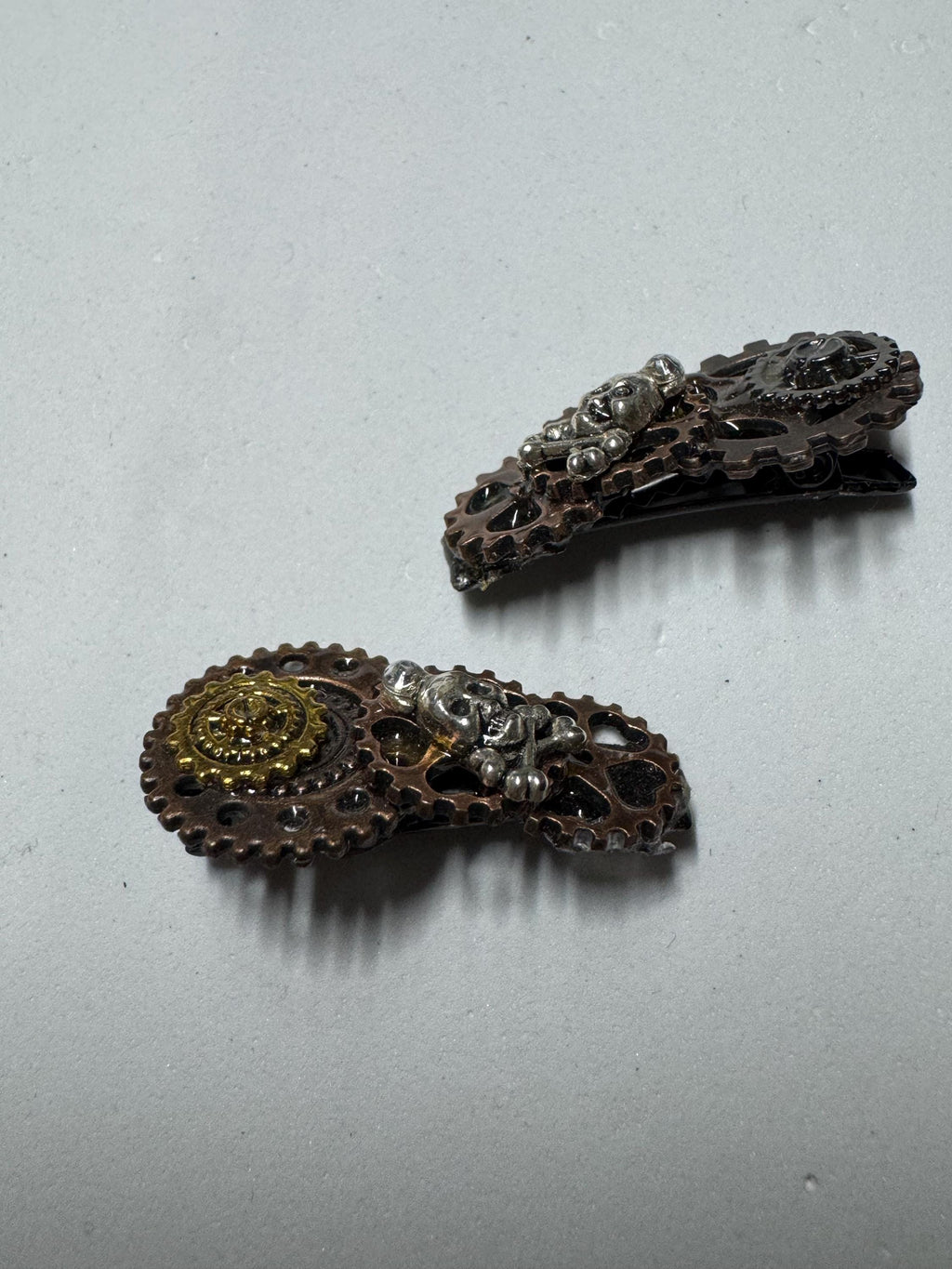 Tiny Metal Hair Clip Sets, Clover, Skulls and Snowflakes