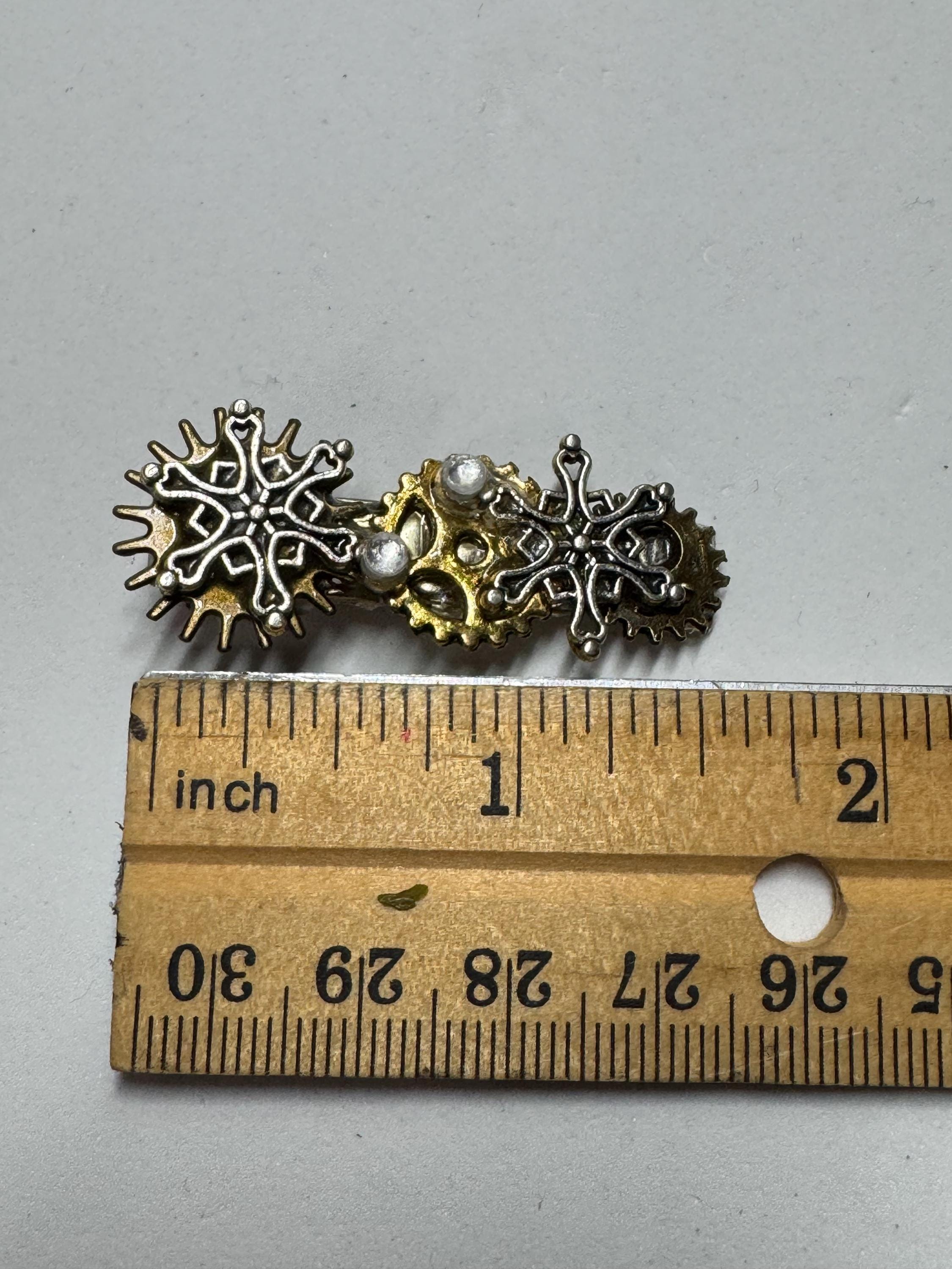 Tiny Metal Hair Clip Sets, Clover, Skulls and Snowflakes