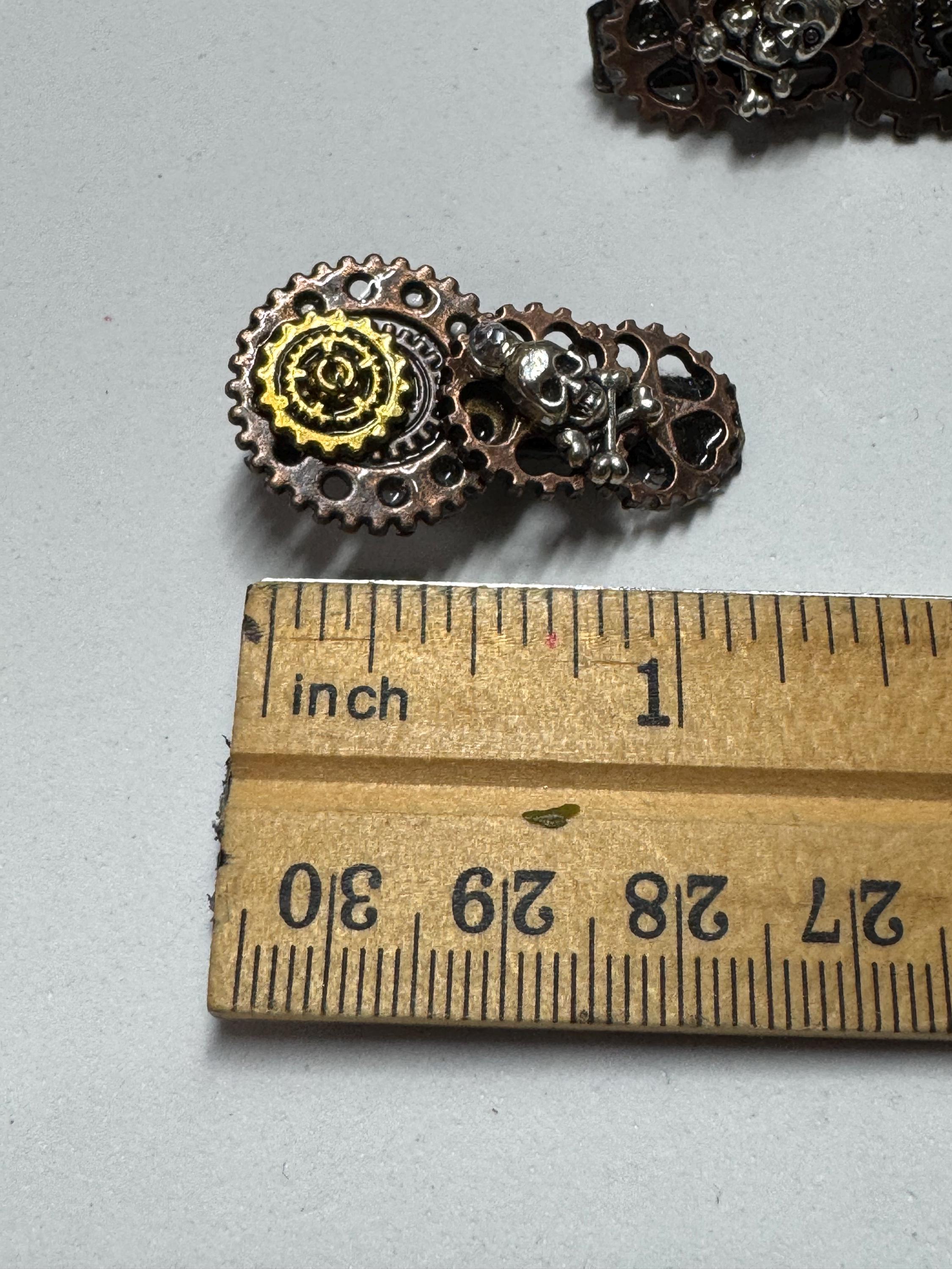 Tiny Metal Hair Clip Sets, Clover, Skulls and Snowflakes