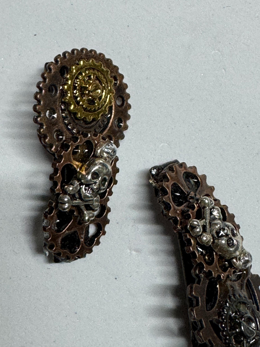 Tiny Metal Hair Clip Sets, Clover, Skulls and Snowflakes