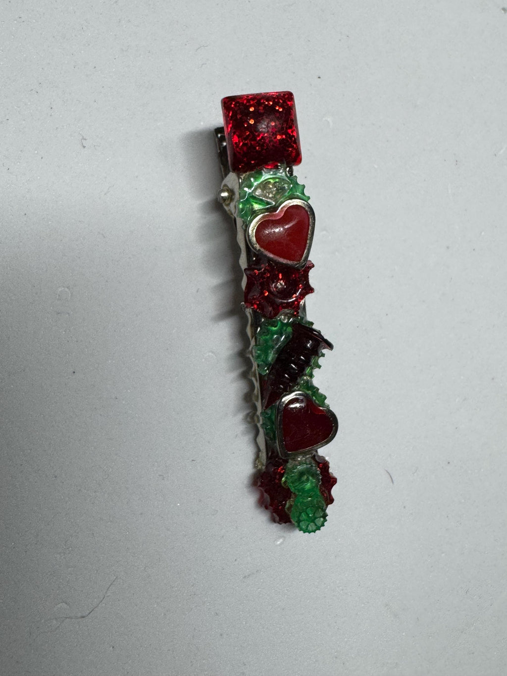 Flower and Resin Hair Clips