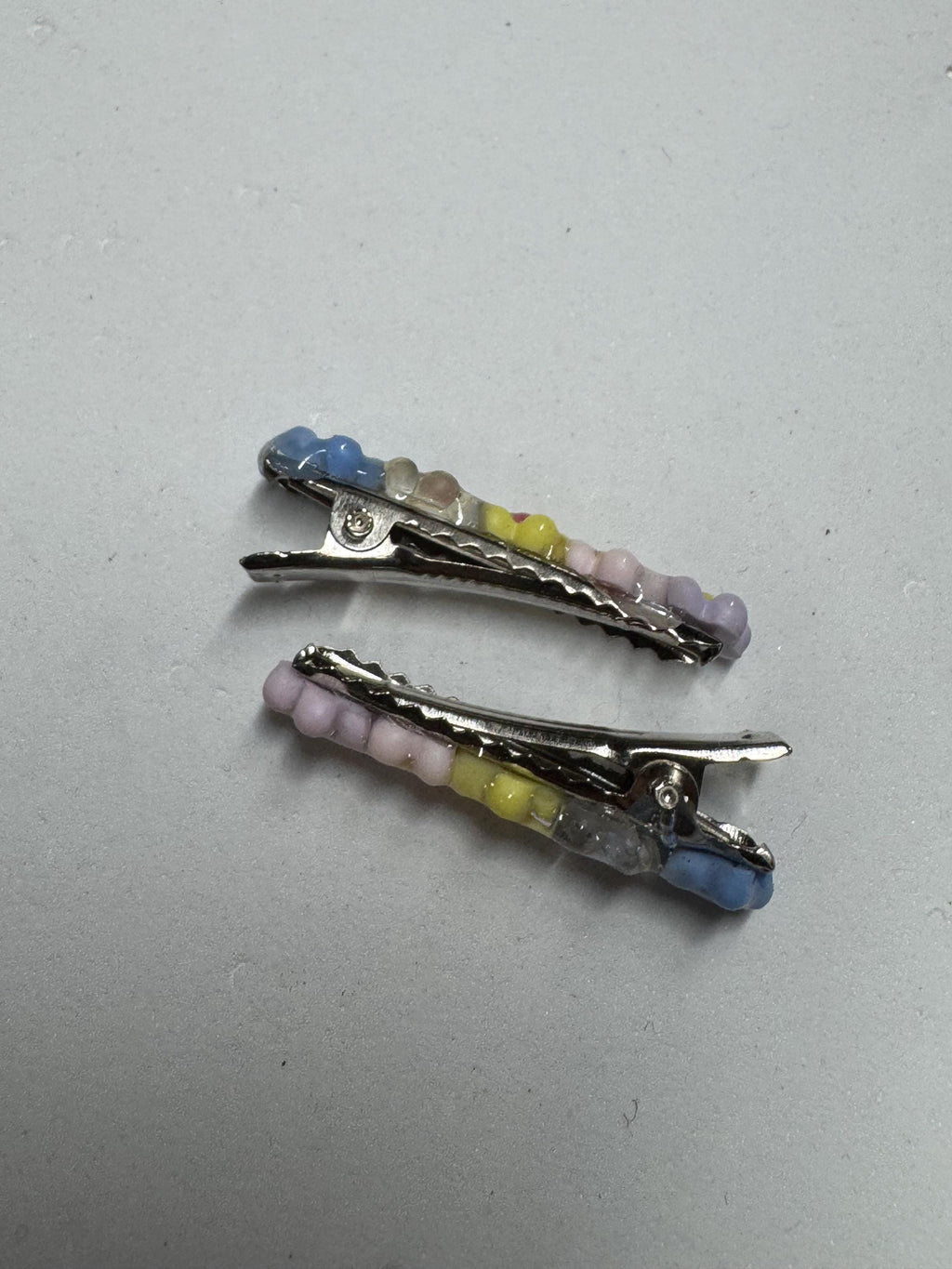 Flower and Resin Hair Clips