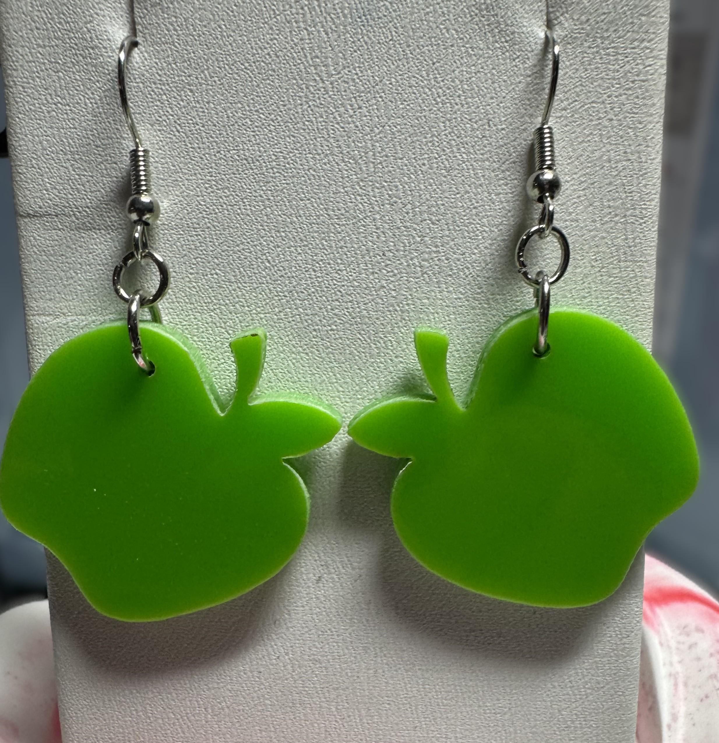 Apple Earrings Red or Green