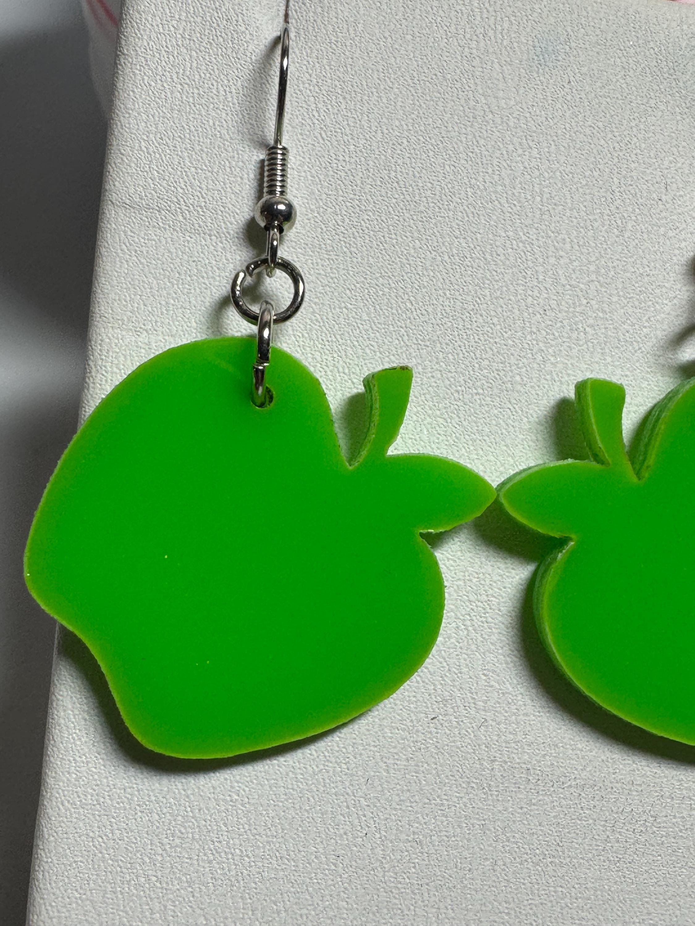 Apple Earrings Red or Green