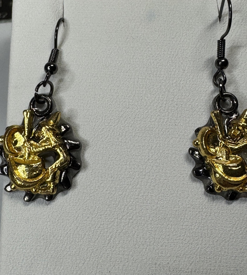 Witchy Metal Dangle Earrings