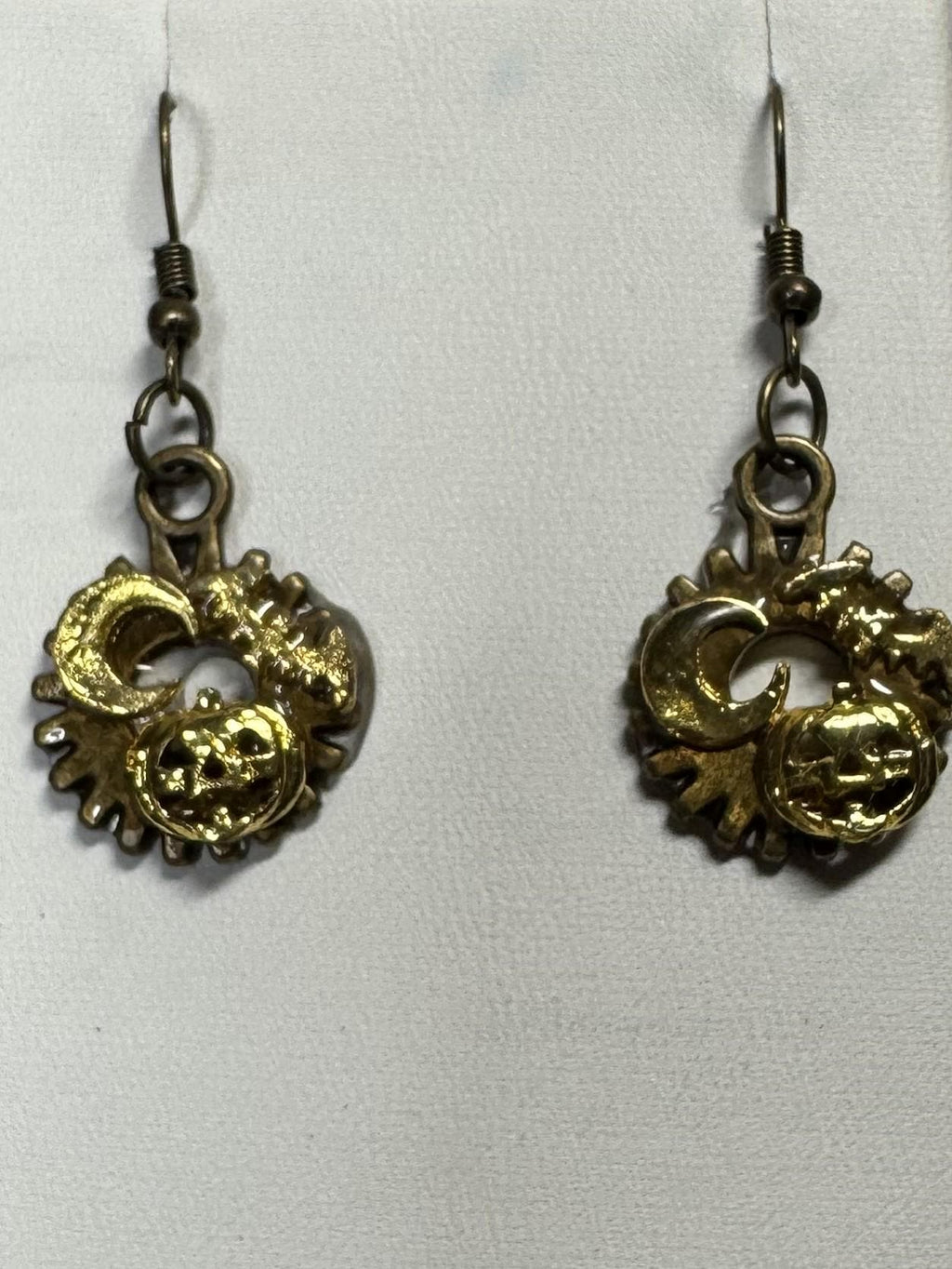 Halloween Steampunk Inspired Earrings Haunted House Jack-O-lantern