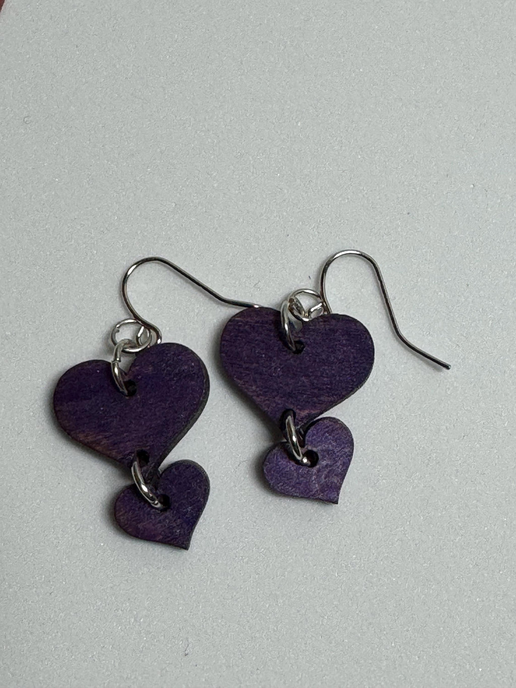Wooden Heart Earrings