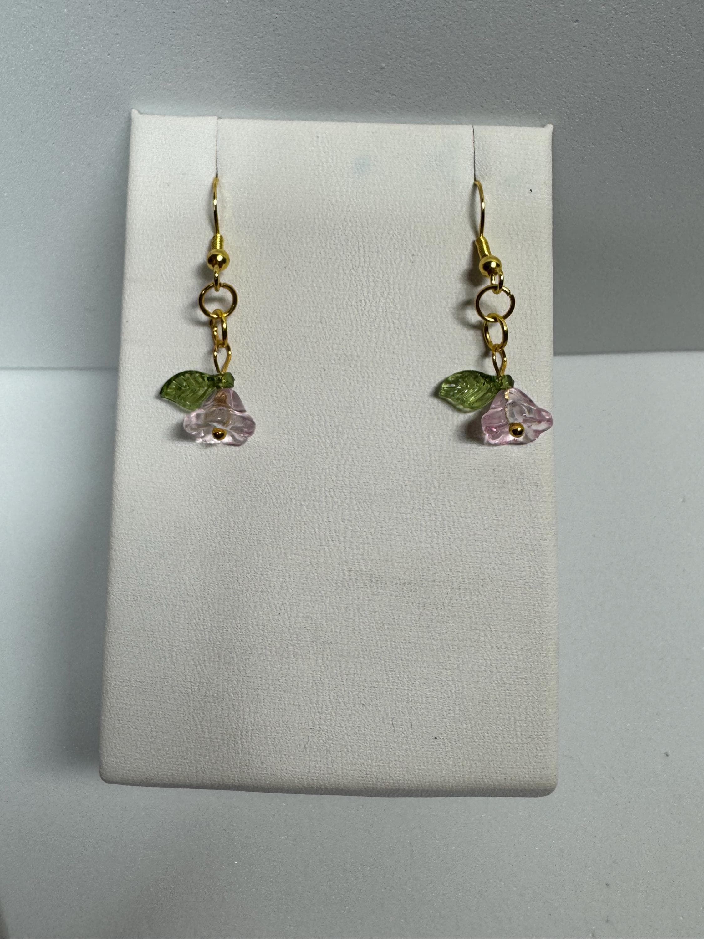 Beaded Flower Dangle Earrings