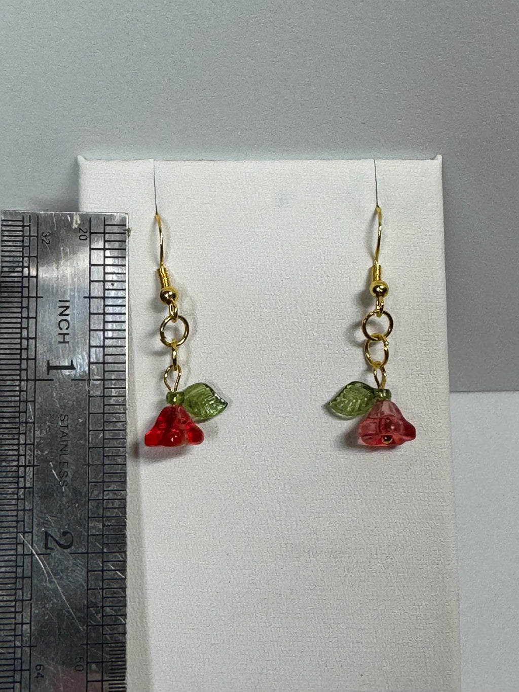 Beaded Flower Dangle Earrings