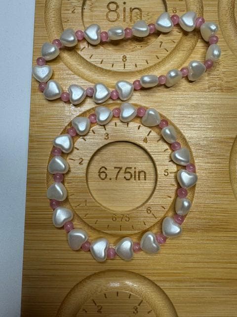 Heart Beaded Stretchy Bracelets