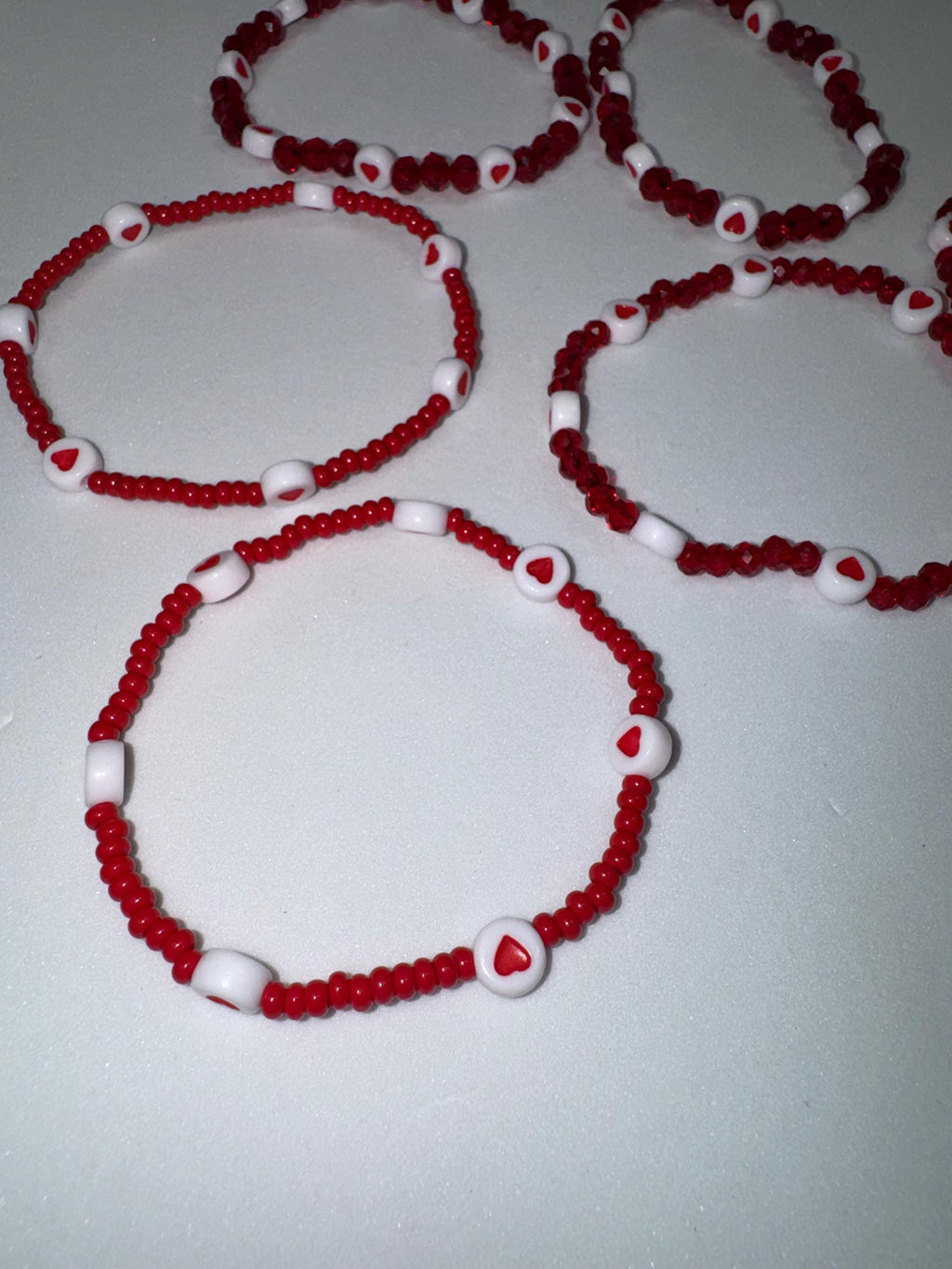 Heart Beaded Stretchy Bracelets