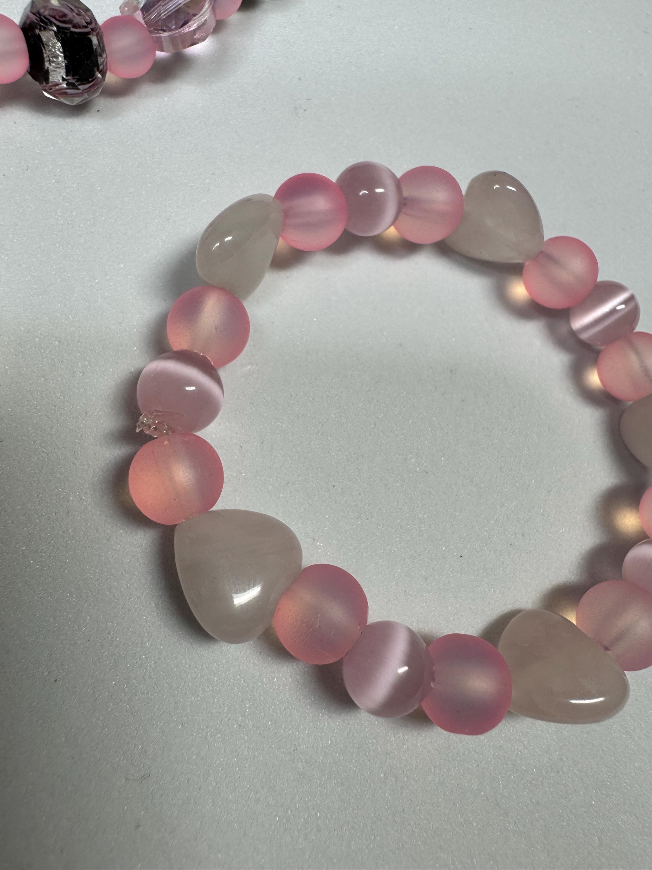 Heart Beaded Stretchy Bracelets