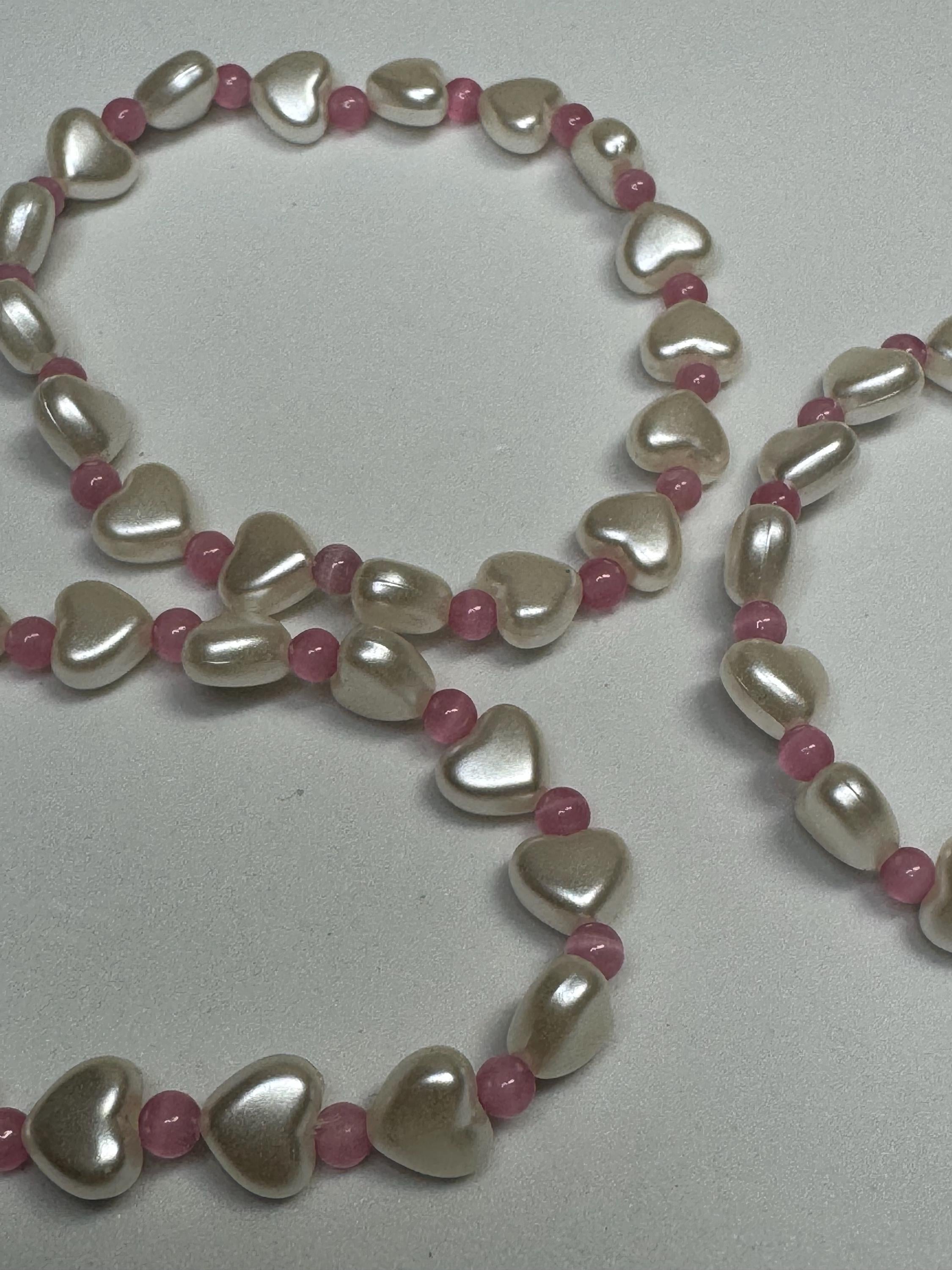 Heart Beaded Stretchy Bracelets