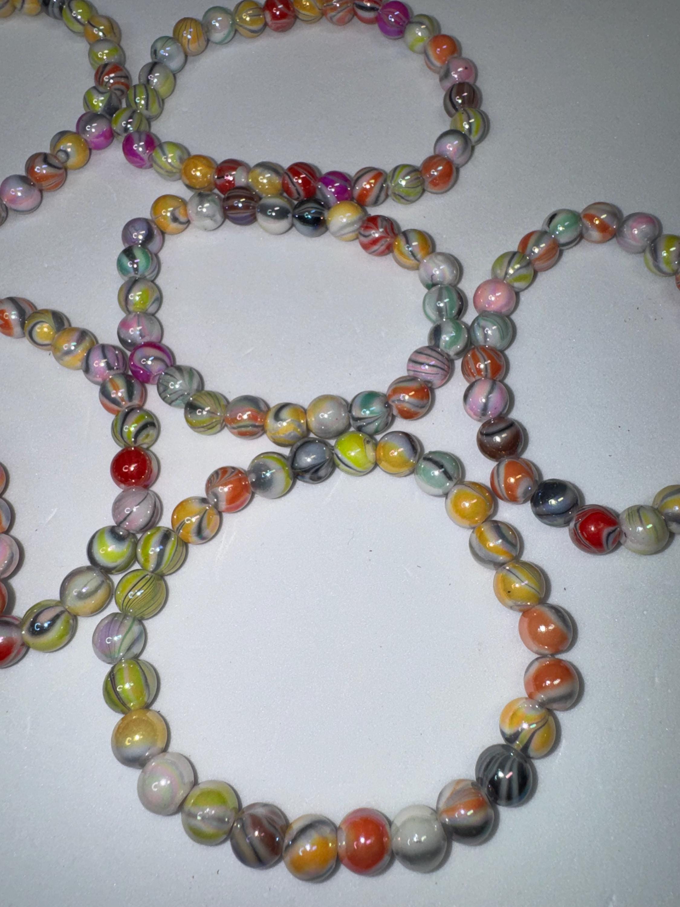 Colorful Plastic Beaded Stretchy Bracelets