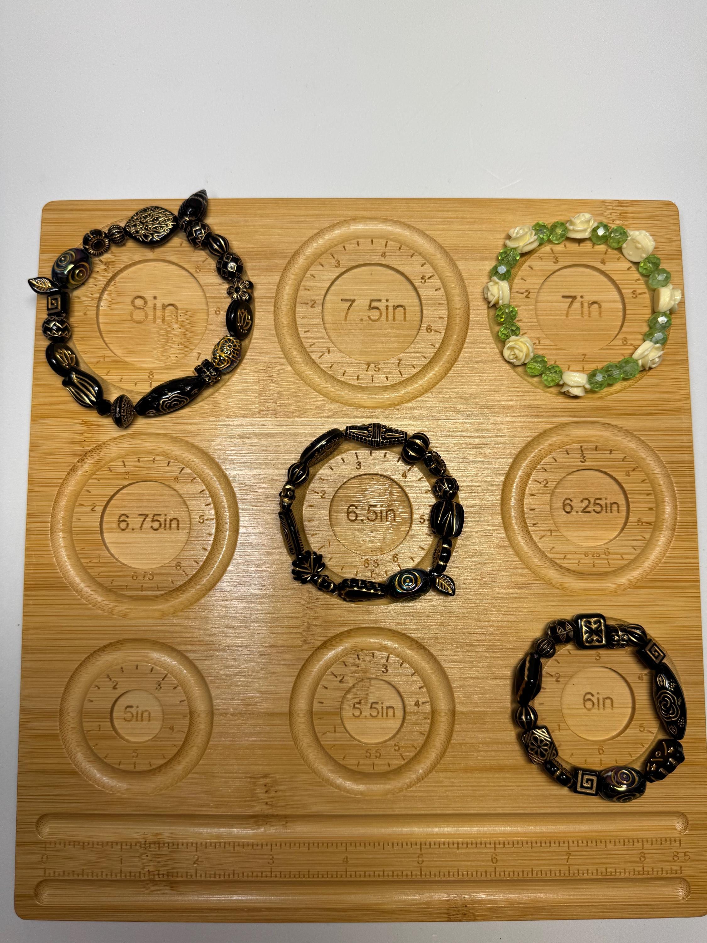 Black and Gold Acrylic Beaded Stretchy Bracelets