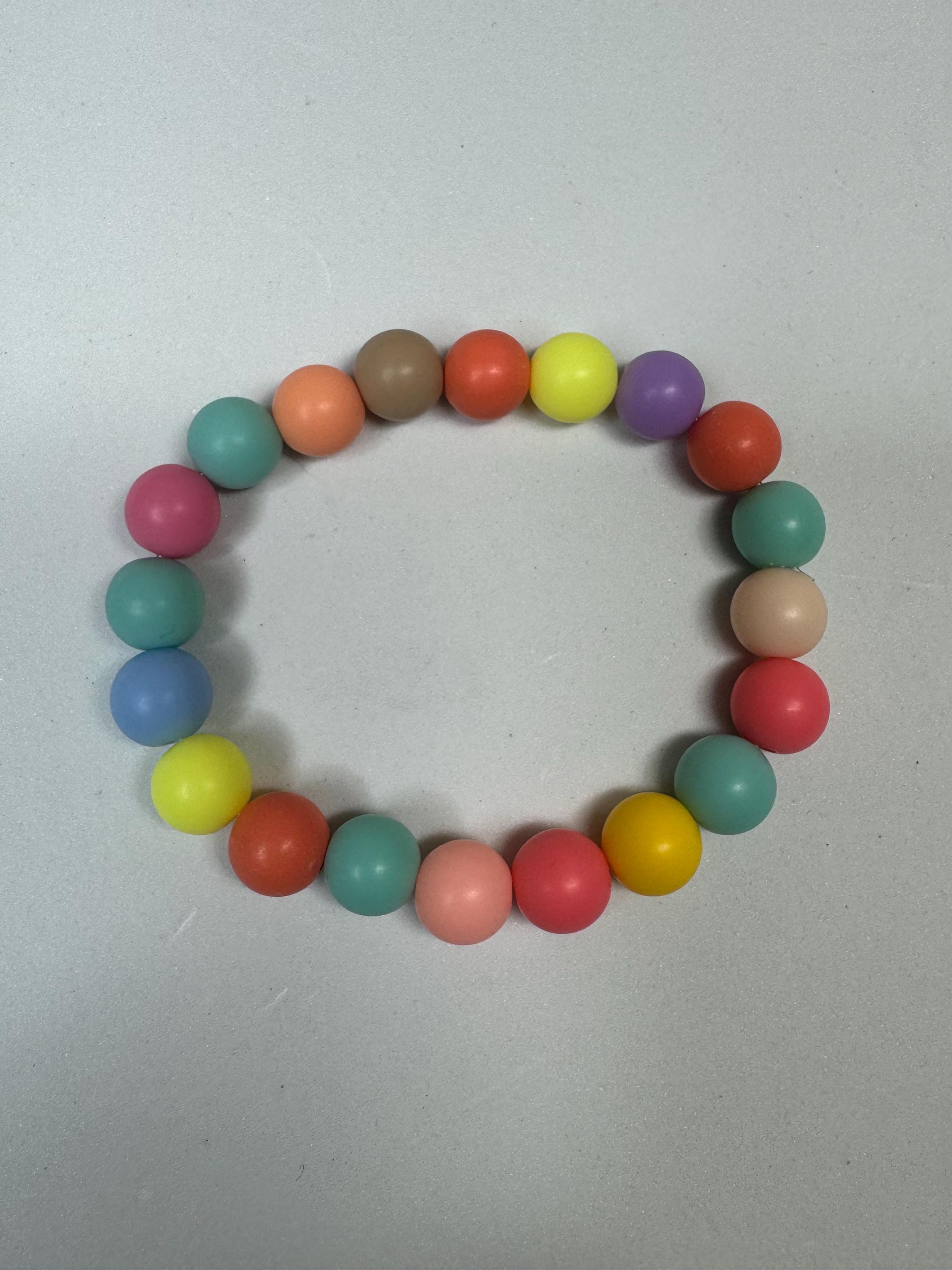 Spring Plastic Beaded Stretchy Bracelets