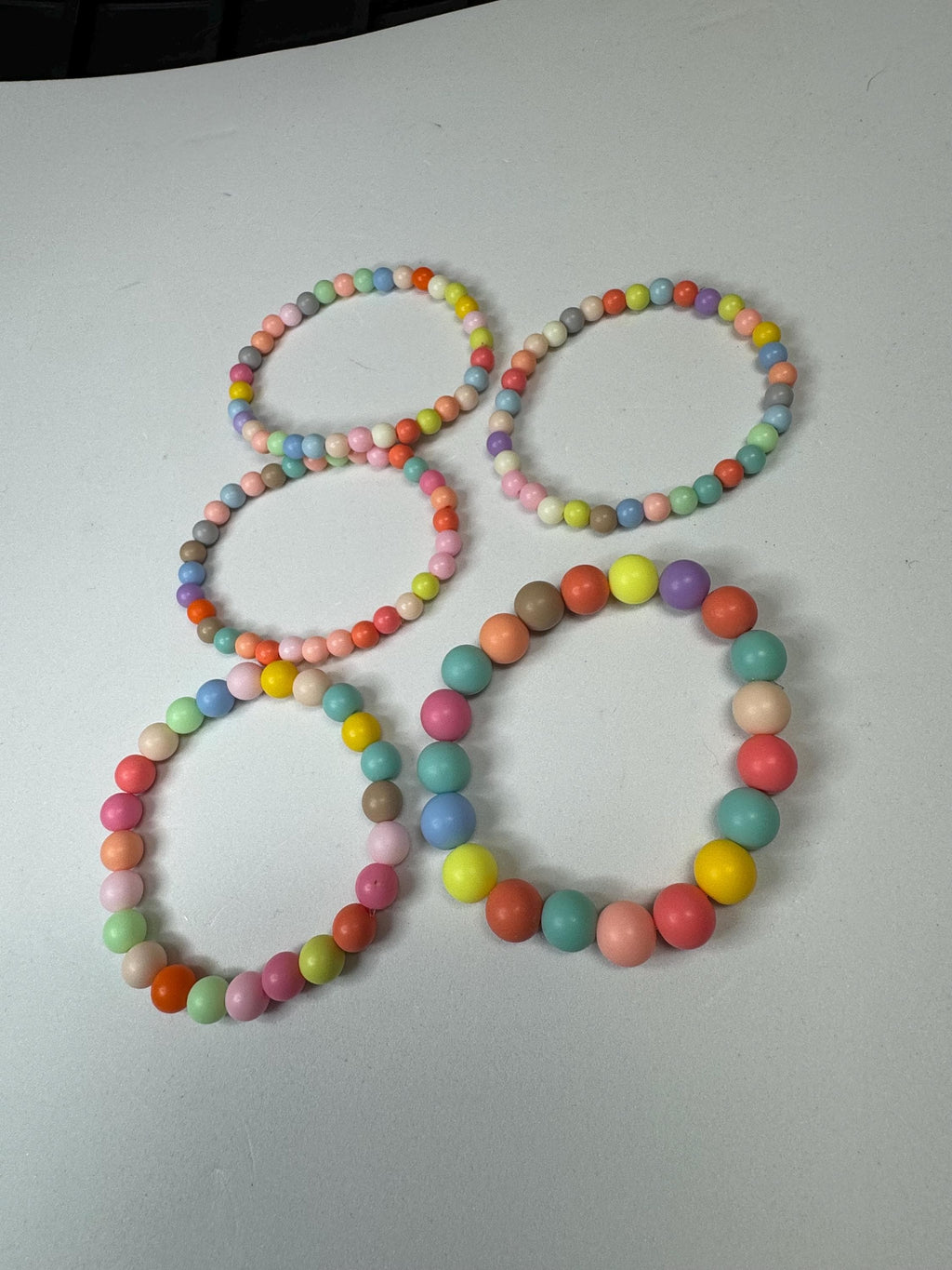 Spring Plastic Beaded Stretchy Bracelets