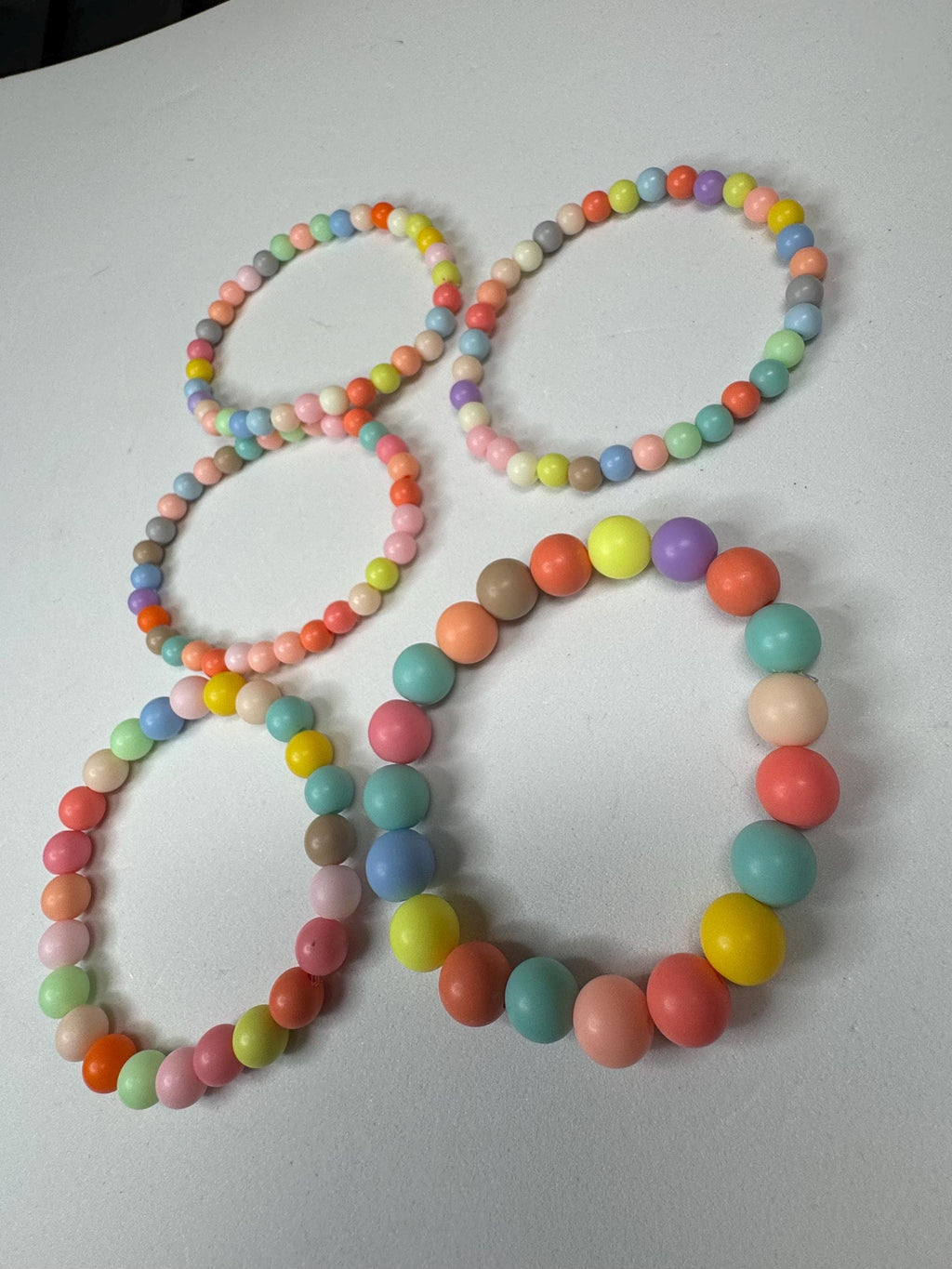 Spring Plastic Beaded Stretchy Bracelets