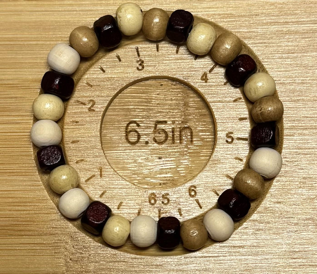 Wooden Beaded Bracelets Stretchy