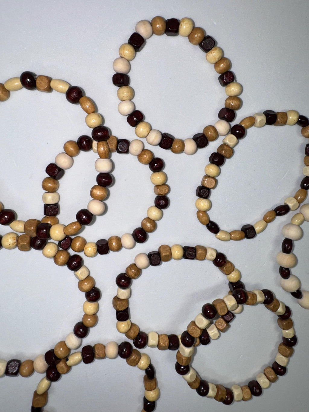 Wooden Beaded Bracelets Stretchy