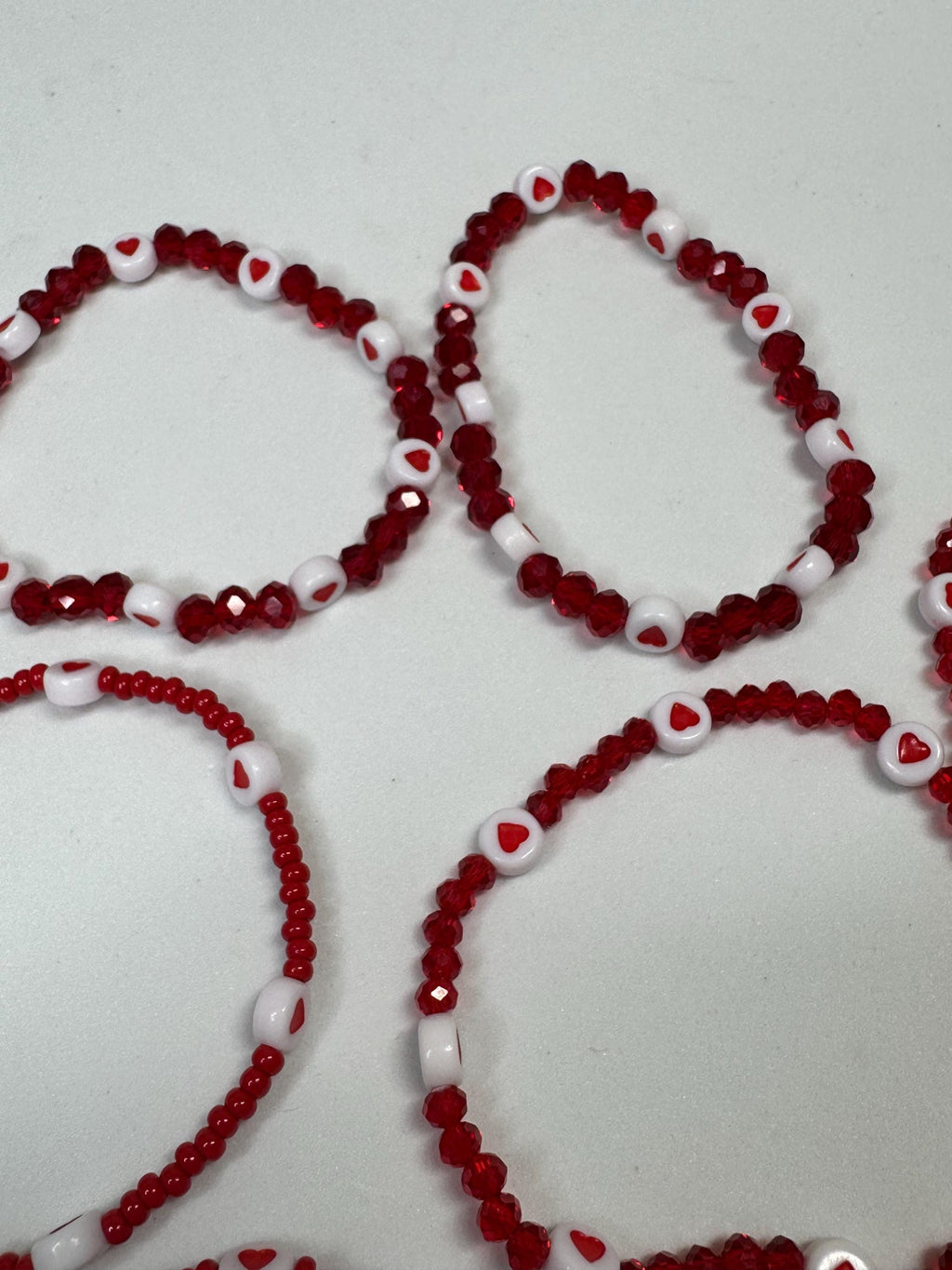 Heart Beaded Stretchy Bracelets