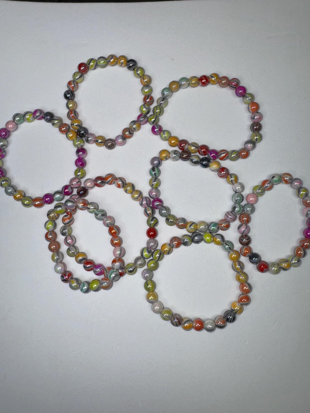 Colorful Plastic Beaded Stretchy Bracelets