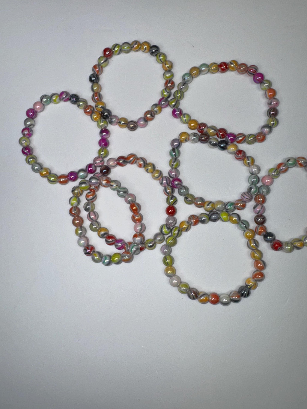 Colorful Plastic Beaded Stretchy Bracelets