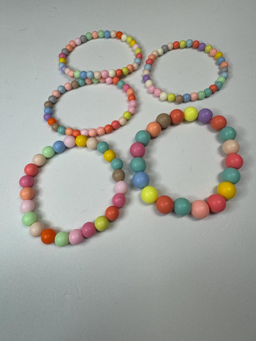 Spring Plastic Beaded Stretchy Bracelets