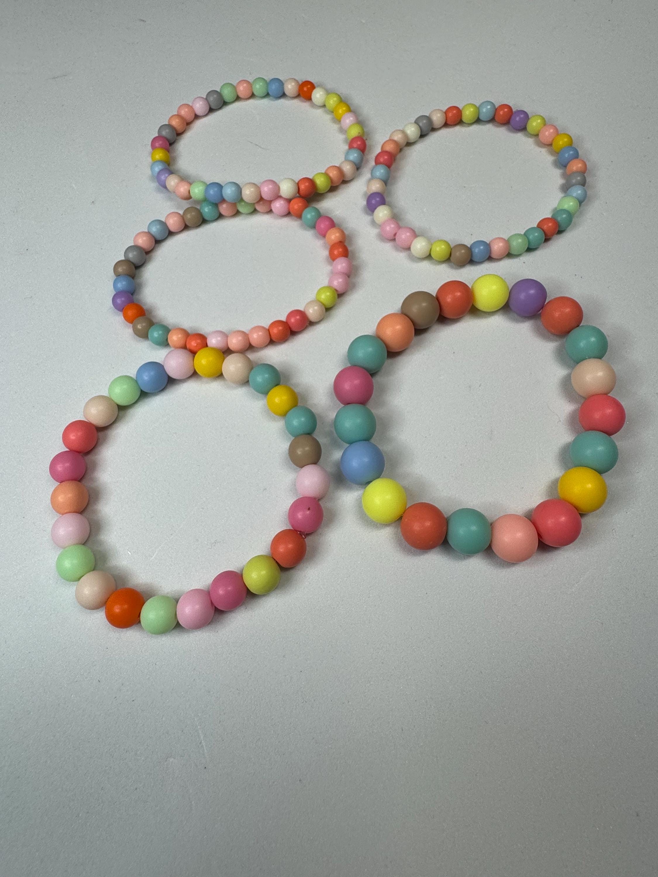 Spring Plastic Beaded Stretchy Bracelets