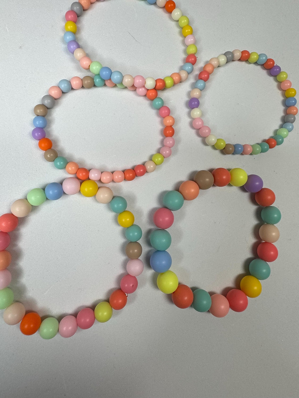 Spring Plastic Beaded Stretchy Bracelets